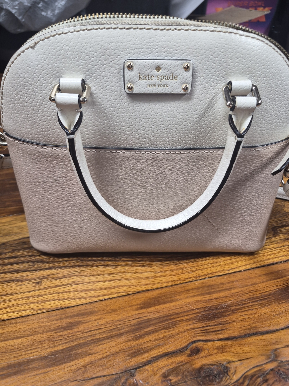 kate spade Two-Tone Cream and Light Pink Dome Crossbody